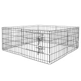 Tarc pentru animale de companie, din fier, forma configurabila, cu usa de acces, 3XL, 155x155x61cm, negru Household NewTrend