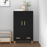 vidaXL Dulap &icirc;nalt, negru, 70x31x115 cm, lemn compozit