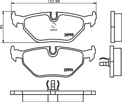 Placute frana spate Bmw Seria 3 (E30), 09.1982-03.1992, marca SRLine S70-1081 foto