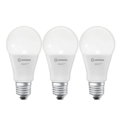 Set Becuri LED Ledvance Smart+, A100, WiFi, 14 W, 1521 Lumeni, 6500 K reglabil, E27, A+, dimabil, aplicatie, 3 bucati foto