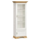 Cumpara ieftin Vitrina Jaden Alb Antique - Gold Oak 70.5x43x197.5 cm