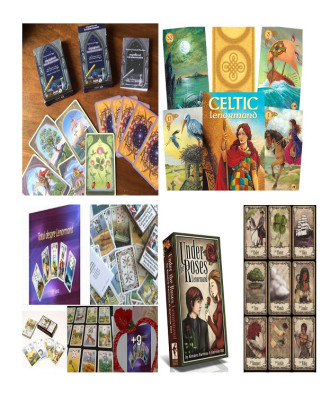 Set carti lenormand-celtic,under roses ,Mystical Lenormand+cadou set rune foto