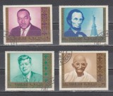 A12 S6 4 - Timbre foarte vechi - Sharjah - oameni politici, Stampilat