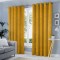 Draperie tip tesatura in cu inele negre, Madison, 150x270 cm, densitate 700 g/ml, Doria, 1 buc