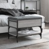 VidaXL Bancă de pantofi, gri sonoma, 62x42x45 cm, lemn prelucrat 835190
