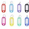 Set 50 bucati etichete identificare chei, multicolor