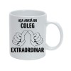 Cana alba personalizata &quot;Asa arata un coleg extraordinar&quot;, INOVATIX&reg;. 330ml, Oem