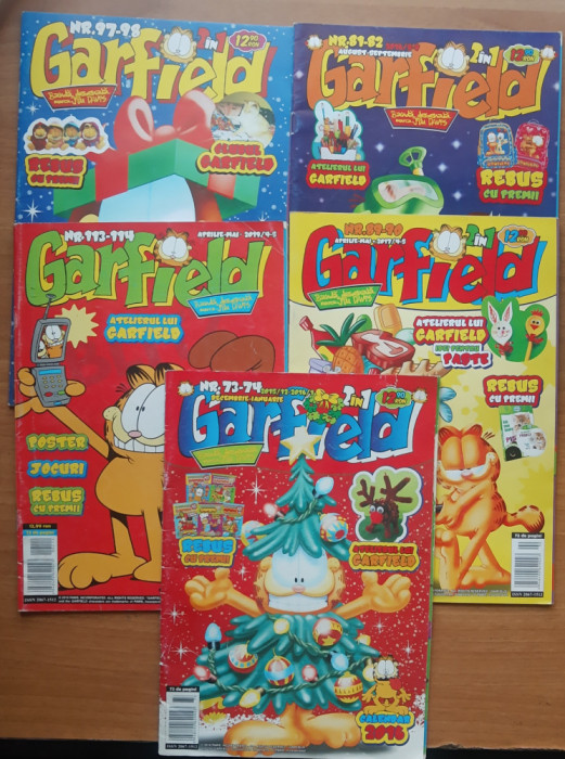 Lot 5 Reviste Benzi Desenate Garfield