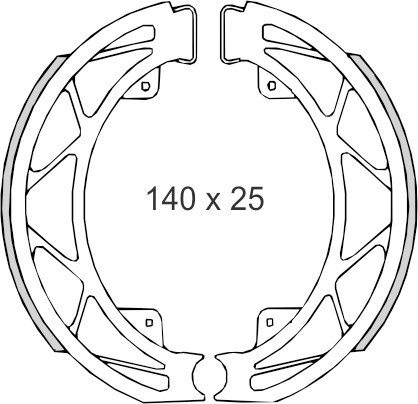 Set saboti frana (ferodo) &ndash; Aprilia Habana &ndash; SR 125-150cc &ndash; Gilera Runner FX &ndash; Piaggio Fly &ndash; Hexagon LX &ndash; Liberty &ndash; Skipper 4T 125-180cc