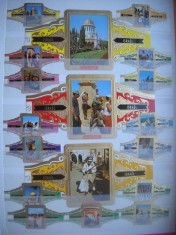 HOPCT LOT NR 42 - ISRAEL TARA SFANTA-30 BUC-ETICHETE VECHI DE TRABUCURI / CIGARS LABELS -COLECTIE DE LUX-