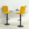 Gossi scaune de bar, 2 buc., galben mustar, catifea