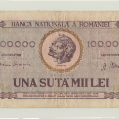 ROMANIA - 100000 LEI 1947 , B1.131