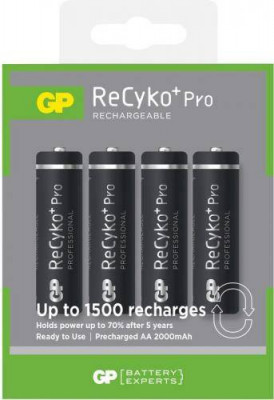 Set 4 acumulatori AA R6 GP NiMH Recyko+ Pro 2100mAh 4buc/blister foto