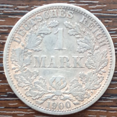 (A223) MONEDA DIN ARGINT GERMANIA - 1 MARK 1900, LIT. F, MAI RARA, TIRAJ 300.885