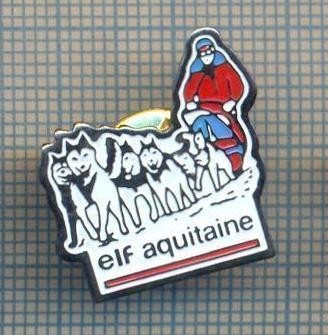 AX 437 INSIGNA - ,,ELF AQUITAINE&amp;quot; -SANIE CU CAINI -FIRMA PETROLIERA? foto