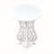 Masuta de cafea, fixa, din MDF, cu elemente decorative, dimensiuni 75 X 36 cm, alb