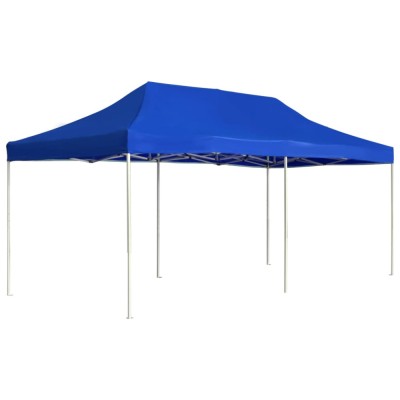 Cort de petrecere pliabil profesional albastru 6x3 m aluminiu foto