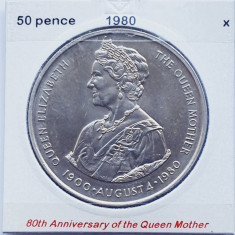 2883 Falkland 50 pence 1980 Elizabeth II (Queen Mother) km 15