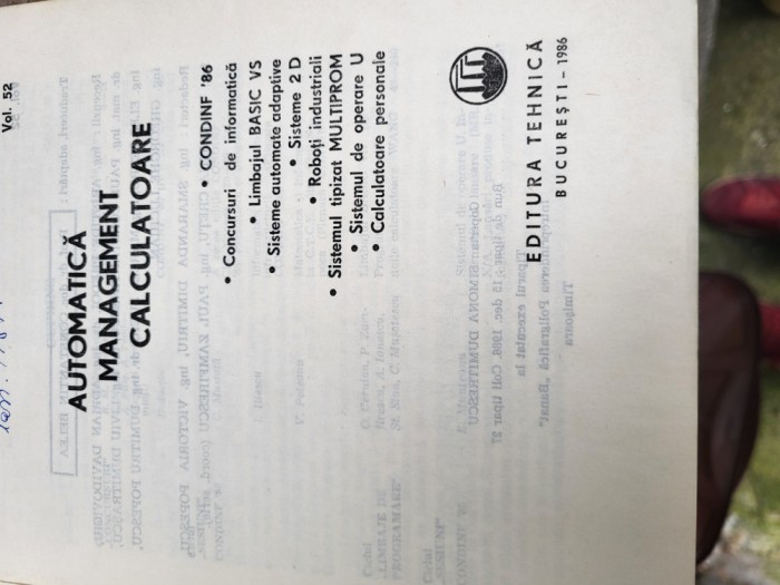 Revista Automatica Management Calculatoare nr 52