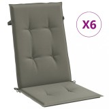 Cumpara ieftin Perne scaun cu spatar inalt 6 buc. melanj gri 120x50x4cm textil