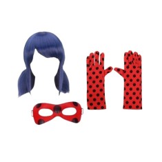 Set accesorii costum Buburuza, peruca, masca, manusi, marime universala