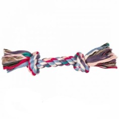 Jucarie caine- funie din bumbac cu nod - 40 cm foto