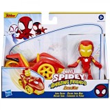 Set figurina si masinunta - Spidey And His Amazing Friends - Iron Man &amp; Iron Racer | Hasbro