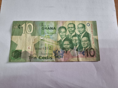 bancnota ghana 10c 2013 foto