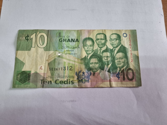 bancnota ghana 10c 2013