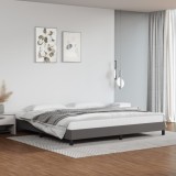 Cumpara ieftin Cadru de pat, gri, 200x200 cm, piele ecologică