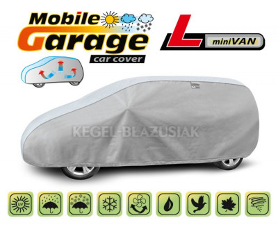 Husa exterioara Mobile Garage Mini Van L lungime 410-450 cm Kft Auto foto