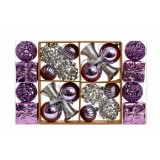 SET ORNAMENTE DE CRACIUN / VIOLET - 24P