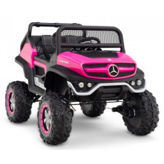 Masinuta electrica pentru 2 copii Mercedes UNIMOG 4x4 140W PREMIUM culoare Roz