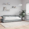 VidaXL Pat de zi cu saltea, gri deschis, 100x200 cm, textil 3197621