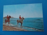 CPIB 23100 CARTE POSTALA - ECHITATIE LA MANGALIA, CIRCULATA, 1975, STAMPILA, CAI