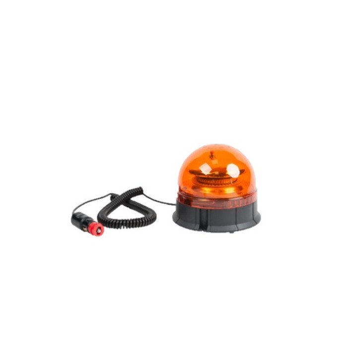 Girofar auto Automax 12V/ 24V, orange cu bec LED, fixare magnetica, 45 Led-uri, R10,R65