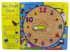 Ceas Educativ Lemn My First Clock, de Perete, Multicolor, Analogic, Rikon, 35 cm, Stil Modern Vintage