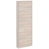 Cumpara ieftin Pantofar cu 5 compartimente din lemn, aspect de stejar