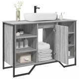 vidaXL Dulap chiuvetă baie, gri sonoma, 91x35x60 cm, lemn prelucrat