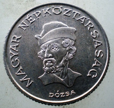 1.080 UNGARIA Gy&amp;ouml;rgy D&amp;oacute;zsa 20 FORINT 1982 XF foto
