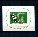 Ajman 1968 - Kennedy, personalități, Statuia Libertății, colita neuzata