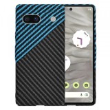 Husa pentru Google Pixel 7a, Techsuit, Carbonite FiberShell, Bleu