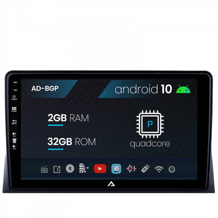 Navigatie VW Multivan T5 (2003-2015), Android 10, P-Quadcore 2GB RAM + 32GB ROM, 9 Inch - AD-BGP9002+AD-BGRKIT025T5