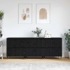 VidaXL Bufeturi 3 pcs Stejar negru 180 x 35 x 70 cm Lemn compozit 3394511