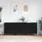 vidaXL Bufeturi 3 pcs Stejar negru 180 x 35 x 70 cm Lemn compozit 3394511