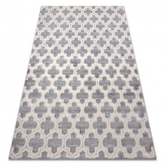 Covor CORE W6764 marocani Trellis - structural, două niveluri de l&acirc;nă, gri / cremă, 80x150 cm