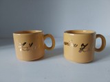 Set 2 cesti de cafea, ceramica (faianta), cu scris auriu Numai pentru Zita /Zita