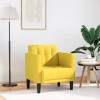 VidaXL Canapea scaun cu cotiere, galben deschis, 53 cm, textil 4100550
