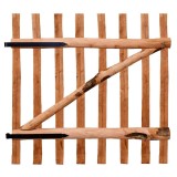 Cumpara ieftin Poarta de gard simpla, lemn de alun tratat, 100 x 100 cm