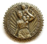 y624 RPR INSIGNA CONSILIUL NATIONAL AL FEMEILOR 37mm STARE EXCELENTA